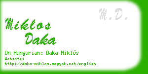 miklos daka business card