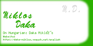 miklos daka business card